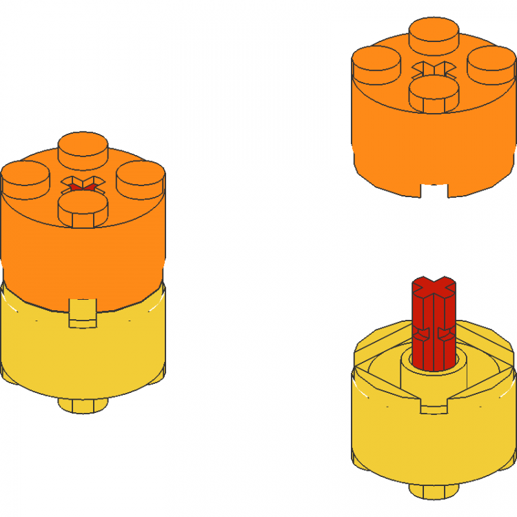 Brick 2 x 2 Round on Axle