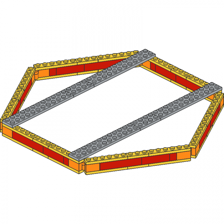 Hinged 32 x 28 Hexagon