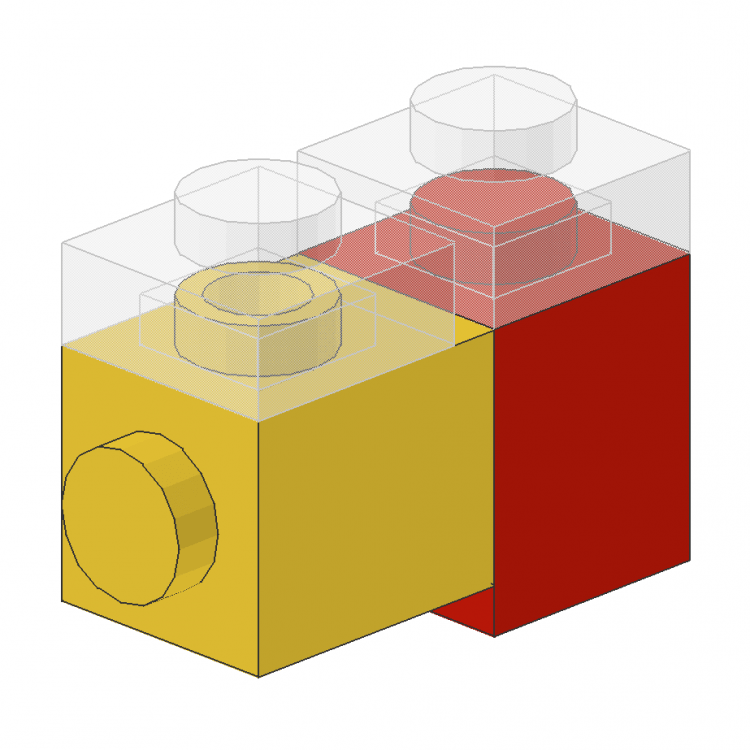 Brick 1 x 1 with Side Stud Offset