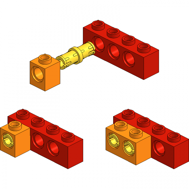 Shift-Pinned Technic Bricks