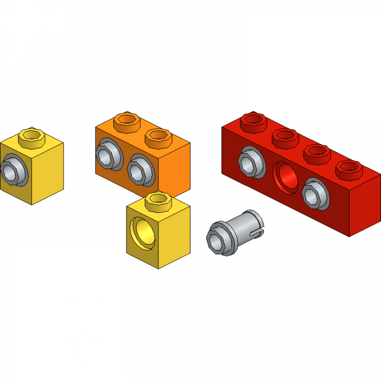 Technic Brick with Halfpins