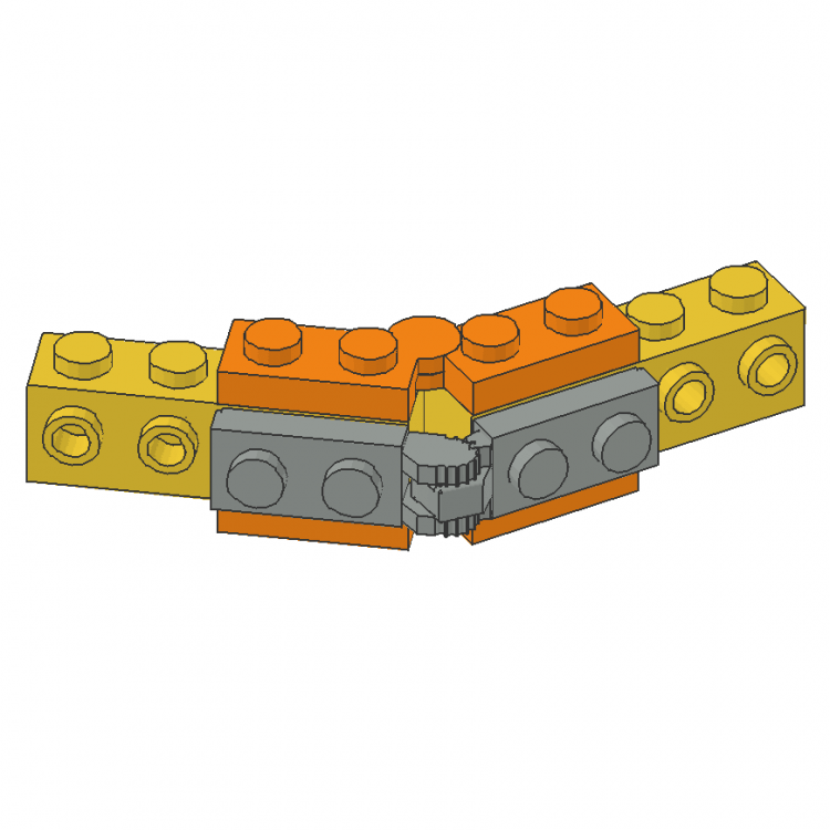 Hinge 1 x 2 Locking between Hinges 1 x 4 Angle