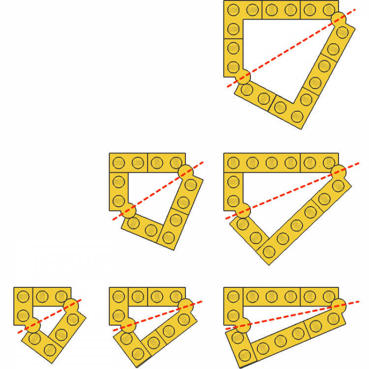 Hinge Swivel Hypotenuse-Mirror