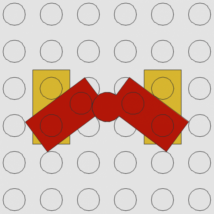 Hinge 1 x 4 Swivel (Bent)