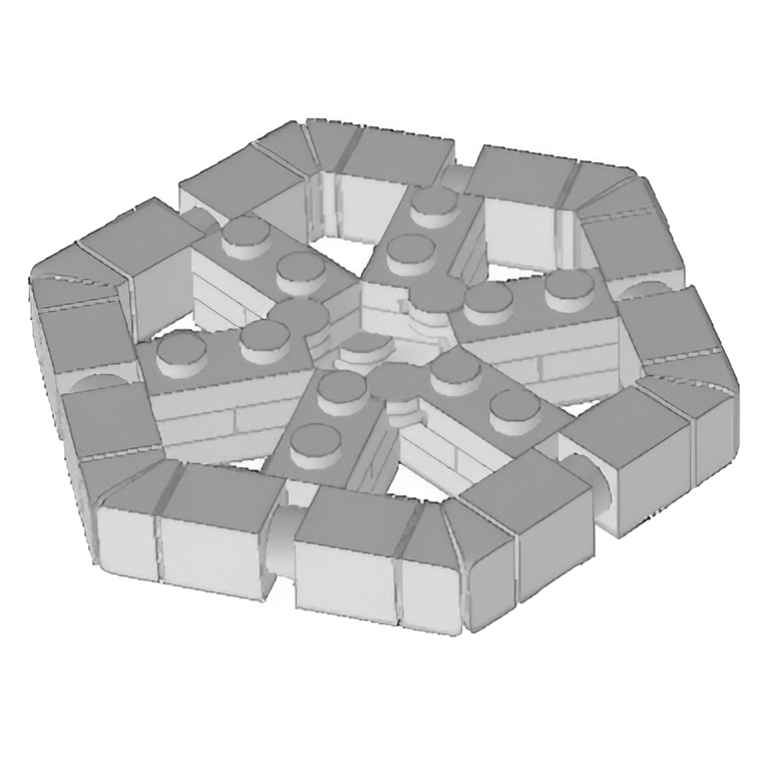 Hinge Plate-Light Hexagon