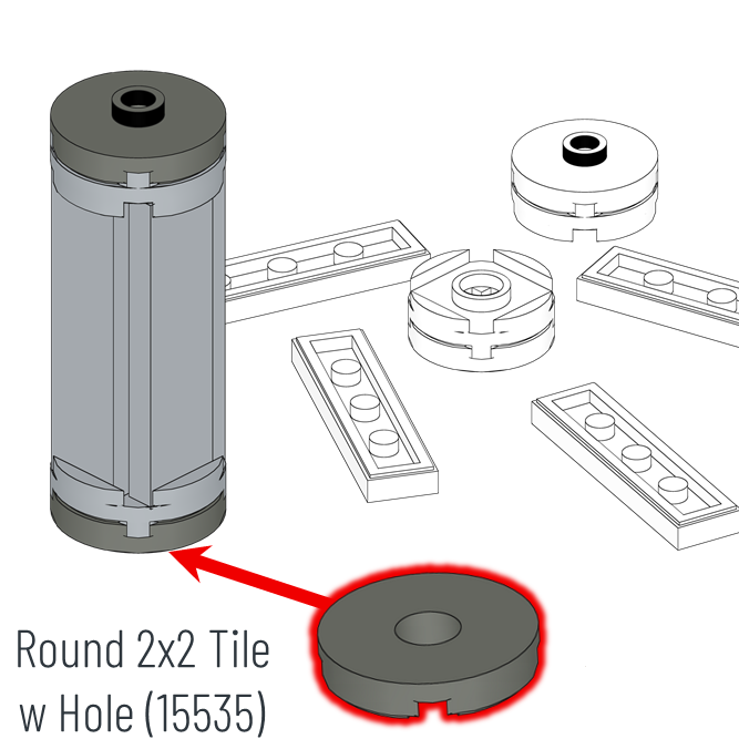 Tiles in Round 2×2 Pillar